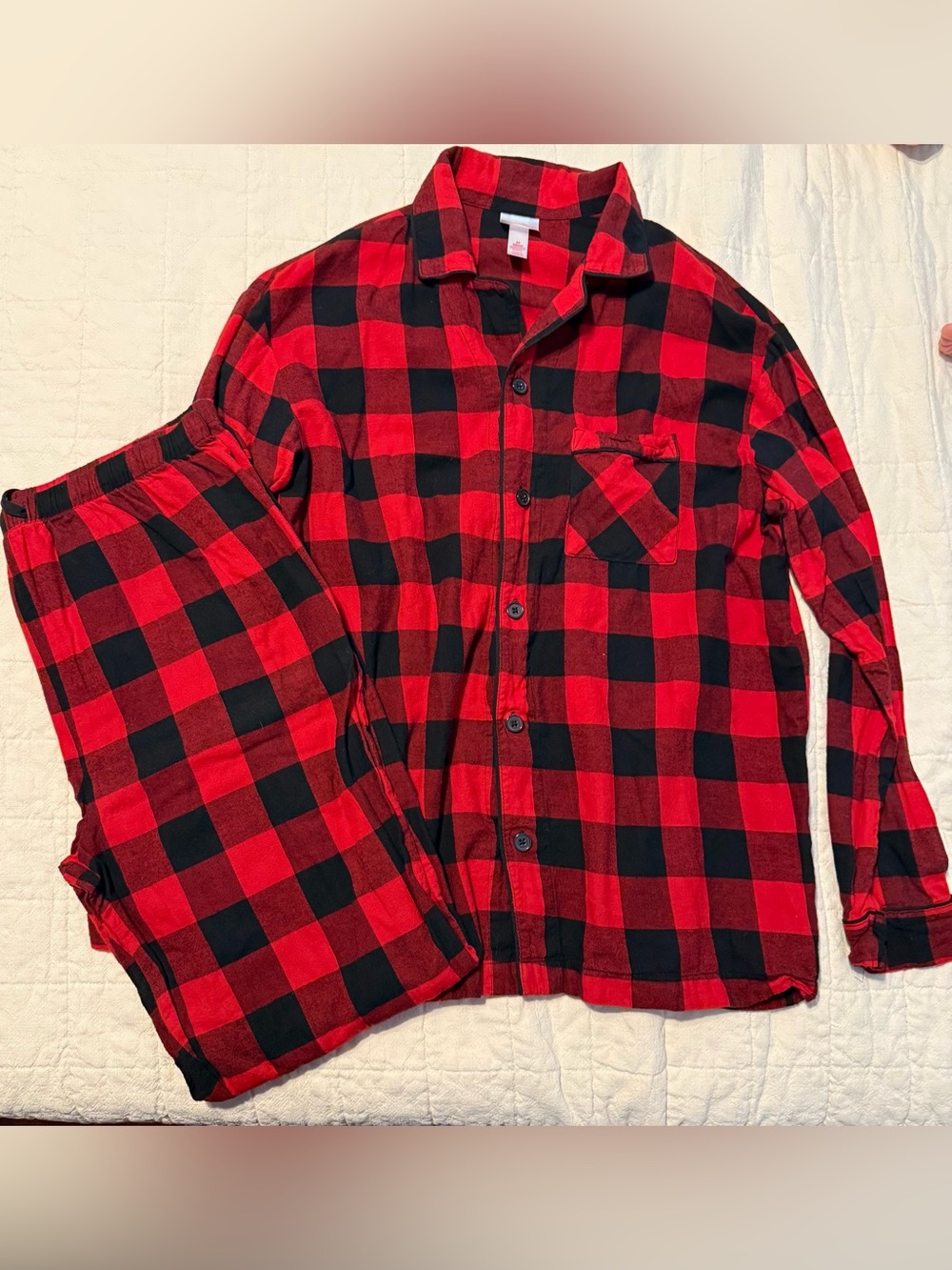 Wondershop Red & Black Buffalo Plaid Men’s Pajama Set